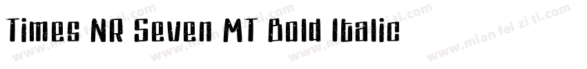 Times NR Seven MT Bold Italic 商用须授权字体转换